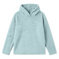 thumbnail image 5 of COMVALUE Men Solid Color Pullover Hoodie Soft Fuzzy Plush Fabric Long Sleeve Loose Fit Casual Hooded Sweatshirt for Everyday Outfits, 5 of 5