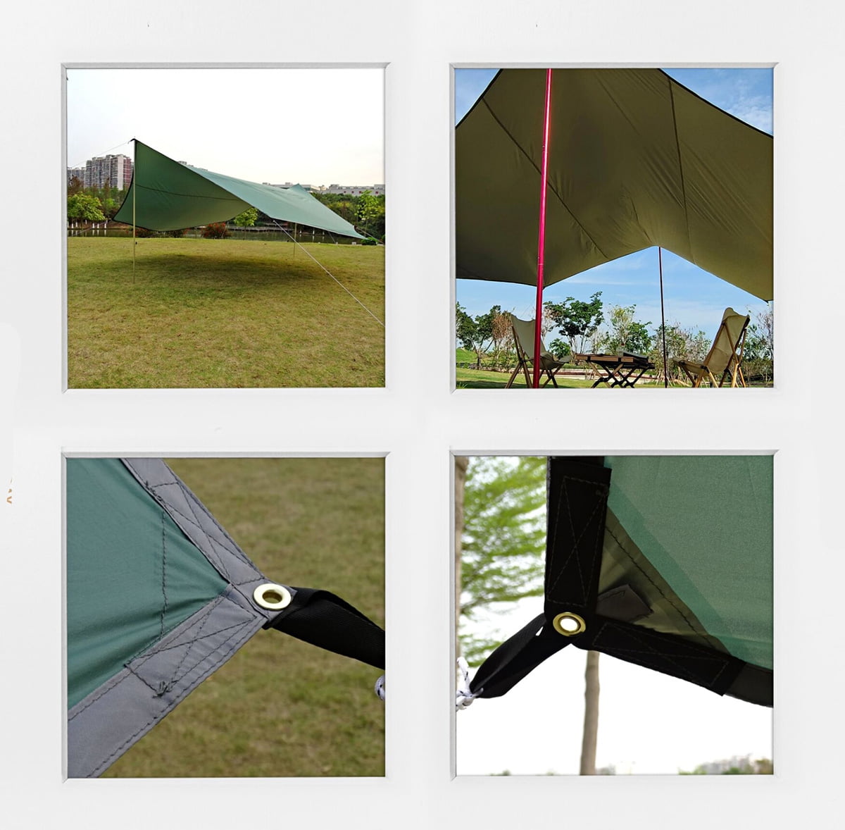 Amazon.com: GEERTOP Portable Backpacking Tent Tarp 17 x 10