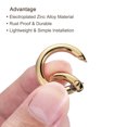 thumbnail image 4 of Unique Bargains Light Gold Round Zinc Alloy Spring Gate O Ring Snap Clip Buckle (10 Pack), 4 of 5
