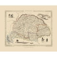 thumbnail image 3 of Tallis 24x20 Black Modern Framed Museum Art Print Titled - Eastern Europe Hungary - Tallis 1851, 3 of 5