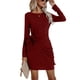 thumbnail image 5 of Vestido, Vestido De Cadera De Longitud Media Estilo Elegante Cuello Redondo Estiramiento Mangas Largas Cómodas Para Citas Para La Vida Diaria ANGGREK Otros, 5 of 6