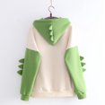 thumbnail image 3 of ICHUANYI Clearance Fashion Women Casual Hoodie Print Long Sleeve Kawaii Dinosaur Sweatshirt Tops(Green, XL) ICHUANYI WER2023081204559, 3 of 3