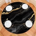 thumbnail image 2 of Black Gold Marble Pattern Round Fitted Tablecloth with Elastic Edge,Dining Table Cover Waterproof,Outdoor Round Tablecloth for Camping,Dining,Indoor and Outdoor, 2 of 7