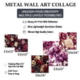 thumbnail image 4 of Designart "Grand Regency Damask" Floral Wall Art Set Of 5 - Red Cottage Office Room Metal Wall Art Set, 4 of 6