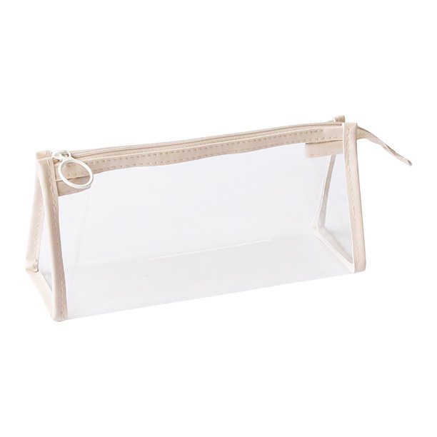 Back-to-School Essentials Transparent Waterproof Cosmetic Bags Zipper Pencil Bag Pencil Case Portable Travel Toiletry Pouch