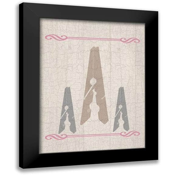 Lewis, Sheldon 12x14 Black Modern Framed Museum Art Print Titled - Laundry Pins 2