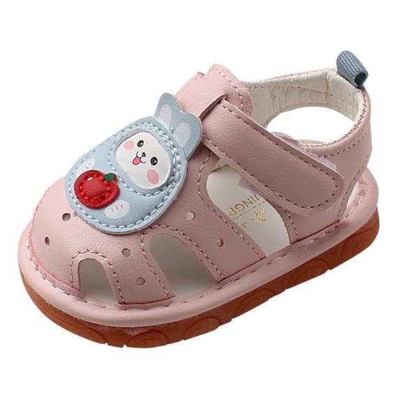 Quealent Boys Girls Sandals Breathable Baby Summer Outdoor Casual Beach Shoes Lightweight Toddler Flower Bowknot Anti Slip Rubber Sole Prewalker First Crib Shoes Pink for Size 5.5