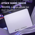 thumbnail image 5 of ATTACK SHARK CM05 SE Tempered Glass Mouse Pad, 16.1''×12.2'' Large Hard Gaming Mouse Pad, Nano-Etched Surface, 9H Anti-Scratch, Anti-Slip Base, White, 5 of 10