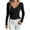 Black, variant on Dgankt Women's Sweaters Double-Sided V-Neck Long Sleeved Knitted Solid Color Pullover Sweater,Sizes S-L