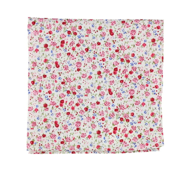 bar III Mens Dahlia Floral Pocket Square, Red, One Size