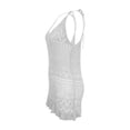 thumbnail image 5 of Besolor Women's Crochet Cover Ups V-Neck Tie Straps Hollow out Coverup Swimwear Summer Beach Vacation Mini Dress, 5 of 8