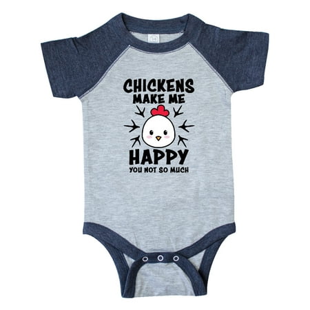 

Inktastic Chickens Make Me Happy You Not So Much Gift Baby Boy or Baby Girl Bodysuit