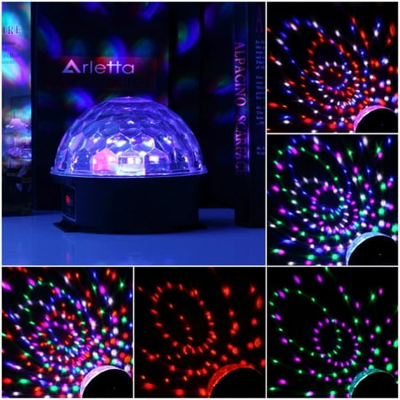 Hot Sale 6 Colors LED Crystal Magic Ball Effect Light Disco DJ Stage Party