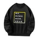 thumbnail image 4 of Hombres Mujeres Sudadera con cuello redondo Tops Y2K Cuello redondo Ropa deportiva Negro Jersey holgado para el trabajo Deportes Compras Otoño Salir , negro, l, 4 of 10