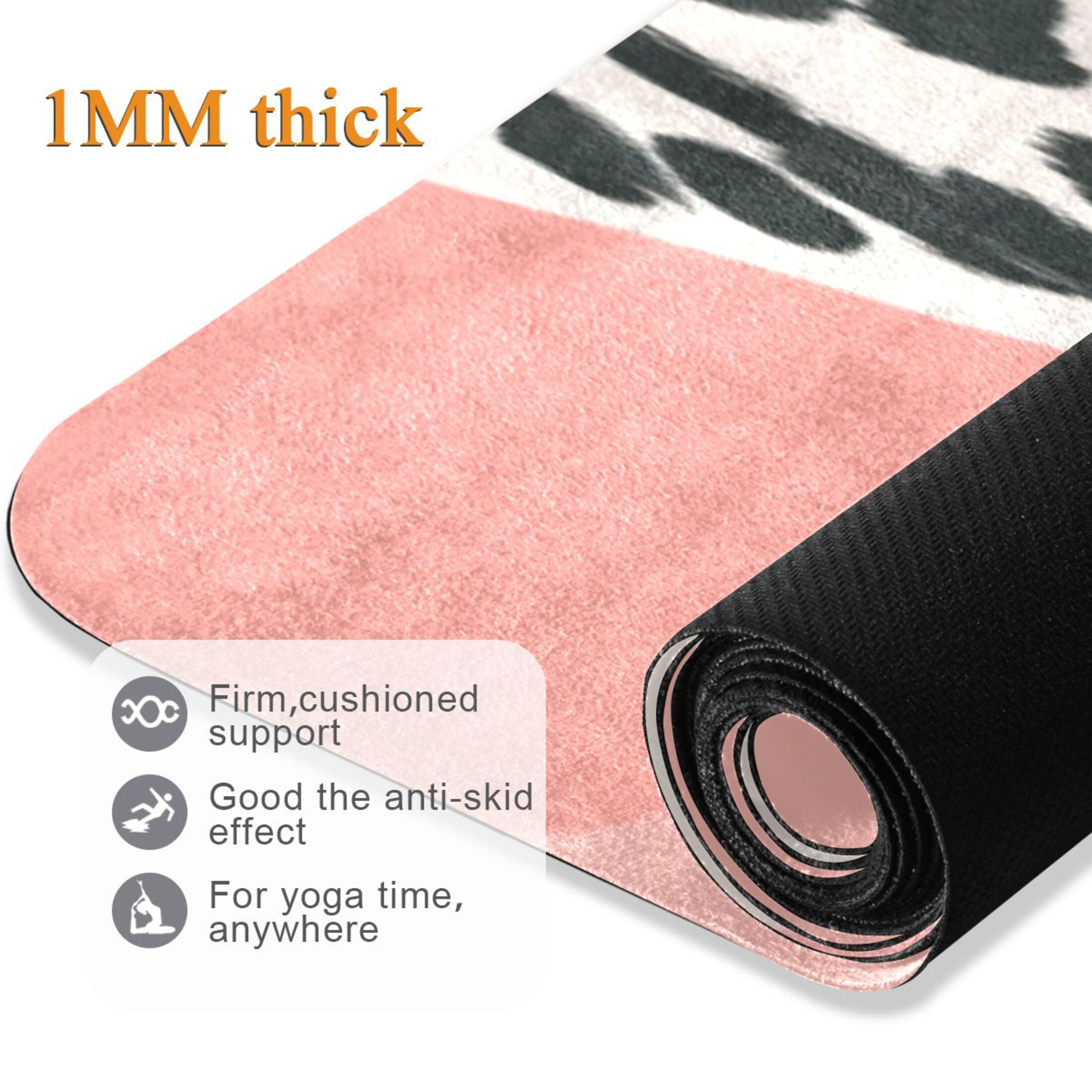 BZSMCE Yoga Mat Women Fitness Mat Dalmatian's Gentle Gaze Pattern