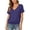 A#Navy728, variant on Puliio Womens V Neck Short Sleeve Blouse Solid Color Banded Hem Soft Comfort Casual Daily Tunic Top