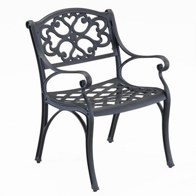 Home Styles Fauteuil de Salle à Manger Extérieur Biscayne en Finition Noire (Lot de 2)