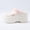 Milk White Meat Powder, variant on Women's platform sandals, high-heeled clogs, summer fashion, solid color, trendy, thick-soled, closed-toe, beach sandals.