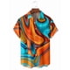 thumbnail image 2 of Camisa con estampado de líneas degradadas de verano para hombre, camisas de playa hawaianas de verano para fiestas, ropa de calle con solapa de gran tamaño para hombre, 2 of 4