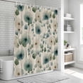 thumbnail image 5 of Polyester Fabric Watercolor Dandelion Shower Curtain, Spring Floral Botanical Vintage Beige Waterproof Bathtub Curtain Bathroom Decor Set with Hooks 60 x 72 Inches, 5 of 6