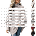 thumbnail image 3 of GILIGEGE Women's Turtleneck Poncho Sweaters Cable Knit Casual Pullover Sweater Asymmetrical Drop Shoulder High Neck Long Sleeve Pullover Oversized Knit Casual Fall Winter Going Out Top Beige 3XL, 3 of 4