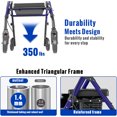 thumbnail image 5 of Matinal Foldable Rollator Walkers with Seat for Seniors, 350 lb Capacity, 8'' Big Wheels, 6-Position Height, Premium Hybrid Rolling Walker - Aluminum and Carbon Steel (blue), 5 of 7