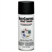 ColorPlace Rust Control Spray Enamel, Flat Black, 12 Oz.