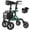 Green, variant on MAXWALK All-Terrain Rollator Walker for Seniors, 10" Rubber Wheels Foldable Walker with Padded Seat, Height Adjustable Mobility Walking Aid, Beige