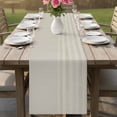 thumbnail image 4 of Grey Striped Table Runner 90 Inches, Vintage Stripes Ombre Bed Runner Dresser Scarves Tabletop for Indoor Outdoor Parties/Ceremony/Banquet, 13" x 90", 4 of 9