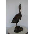 thumbnail image 4 of Nifao Great Blue Heron bronze statue – Home Decor Sculpture, 17"L x 12"W x 32"H, 4 of 10