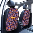 thumbnail image 3 of Naloa Halloween Black Cats 2Pcs Anti-Kick Back Seat Cover Kick Mat, Car Seat Protector with 3 Storage Pockets, 3 of 8
