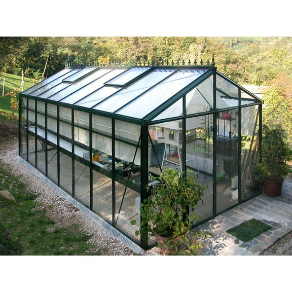 Exaco Royal Victorian VI 36 Glass Greenhouse in Black or Green Frame