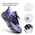 thumbnail image 4 of Purple Flowers Beautiful Walking Shoes for Men Woman Lightweight Tennis Fashion Elastic Sports Shoes Cushion Basketball Shoes, 4 of 7