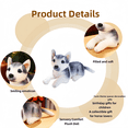thumbnail image 2 of Realistic Husky Plush Toys,-soft Stuffed Animal Dogs, Lifelike Stuffed Puppy Doll Companions, 2 of 4