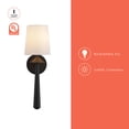 thumbnail image 3 of Alora Lighting WV497106BGWL Bridgette 18" Tall Bathroom Sconce - Brushed Gold / White, 3 of 7