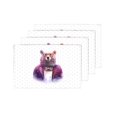 thumbnail image 4 of MKHERT Galaxy Watercolor Bear Hipster Animals Placemats Table Mats for Dining Room Kitchen Table Decoration 12x18 inch,Set of 4, 4 of 4