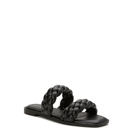 

Time and Tru Women s Braided Two Band Sandals