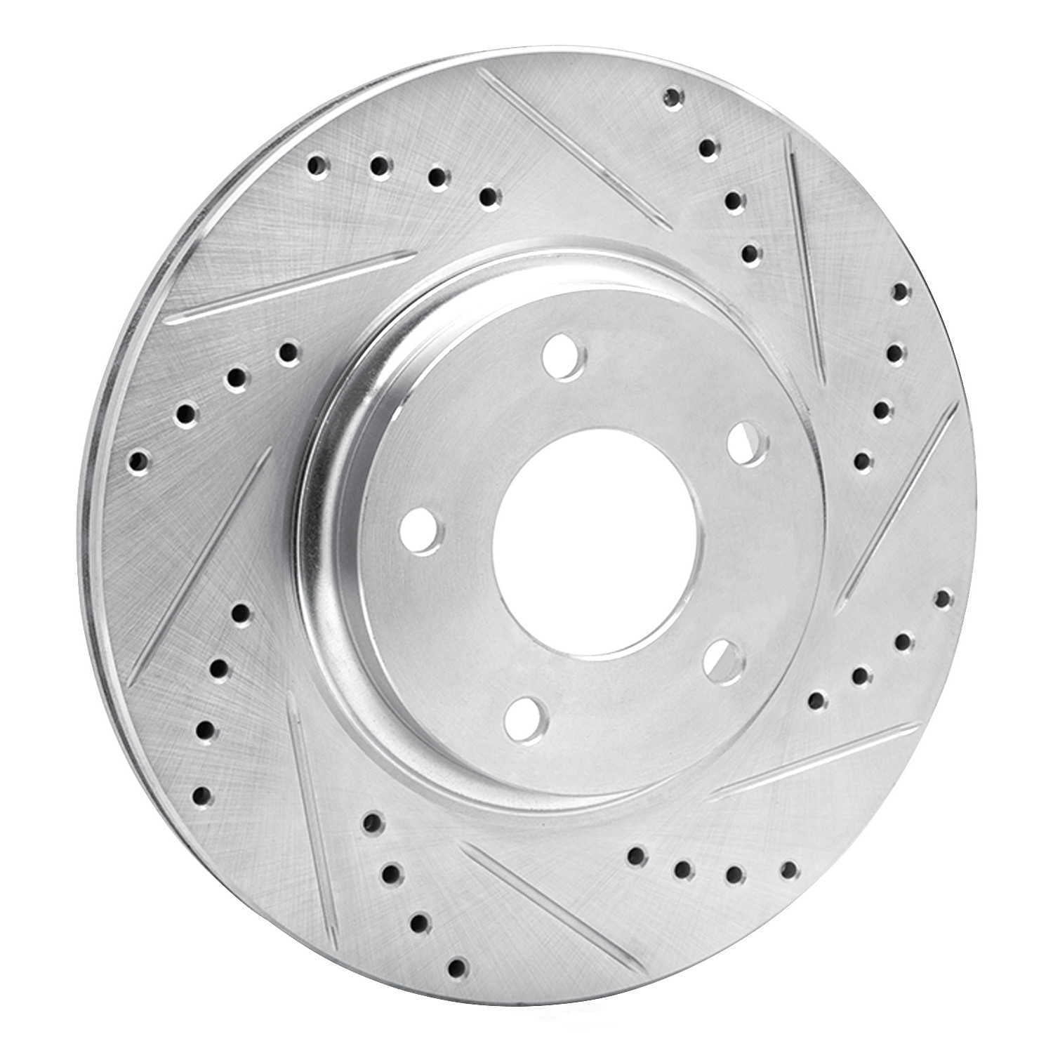 Dynamic Friction Company 631-67049R DFC Brake Rotor - Drilled And Slotted - Silver