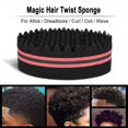 thumbnail image 3 of 1Pc Oval Brush for Afros Dreadlocks Curl Coil Wave Double-sided Hair Twist Sponge Magic Hair Braider Random Color, 3 of 4