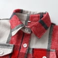 thumbnail image 4 of Annhoo Kids Flannel Shirt Jacket Trendy Plais Lapel Long Sleeve Button down Tops Toddler Boys Girls Fall Outwear, 4 of 7