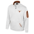 thumbnail image 2 of Men's Colosseum White Texas Longhorns Mainframe Quarter-Zip Fleece Jacket, 2 of 3