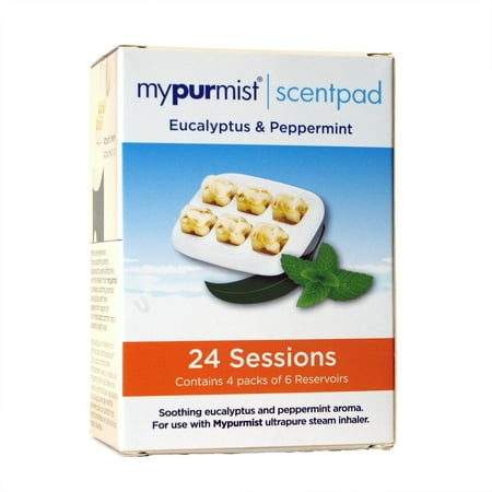 Mypurmist ScentPad Eucalyptus and Peppermint for Mypurmist Ultrapure Devices, 24 Reservoirs