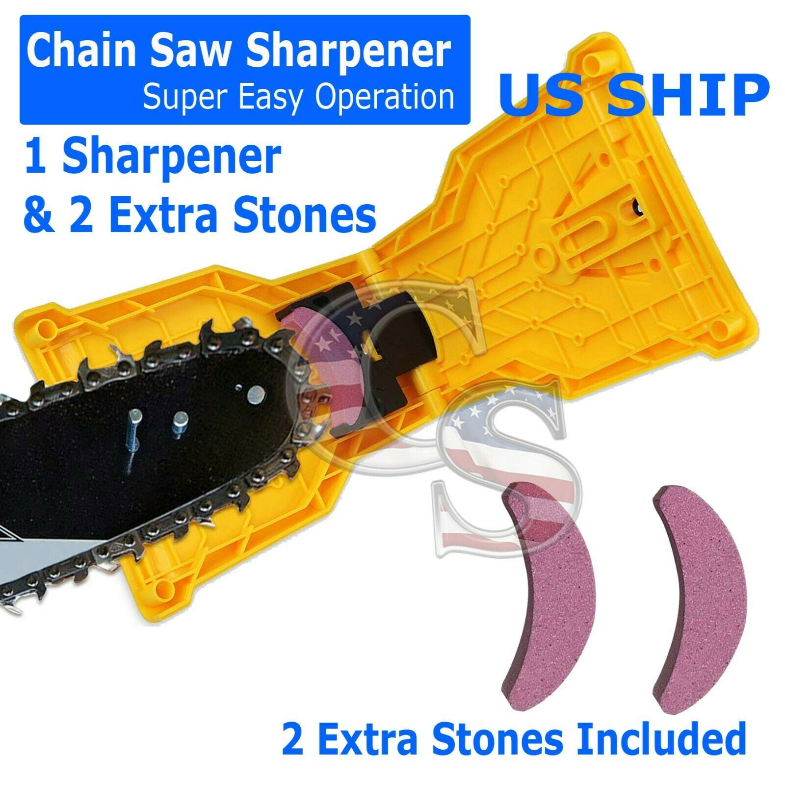 14-20 inch Chainsaw Teeth Sharpener Chain Saw Blade Bar Fast Sharping Stone Tool 