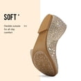 thumbnail image 2 of Dream Pairs Kids Girls Fashion Dance Shoes Slip-On Shoes Children Party Dress Flat Shoes Nina-100 Gold/Glitter Size 2, 2 of 5