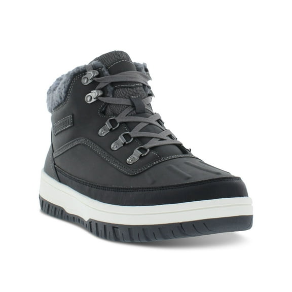 WEATHERPROOF VINTAGE Mens Gray Cushioned Larry Round Toe Platform Lace-Up Boots Shoes 12