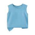 thumbnail image 5 of justHIGH Boys Cotton Tank Tops Kids Summer Sleeveless T-Shirts Casual Loose Fit Crew Neck Shirts Plain Basic Tees 3-14 Years Sky Blue,9-10 Years, 5 of 7