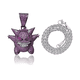 thumbnail image 5 of Cadena De Eslabones Gengar Collares De Diamantes Violeta Oscuro, 5 of 5