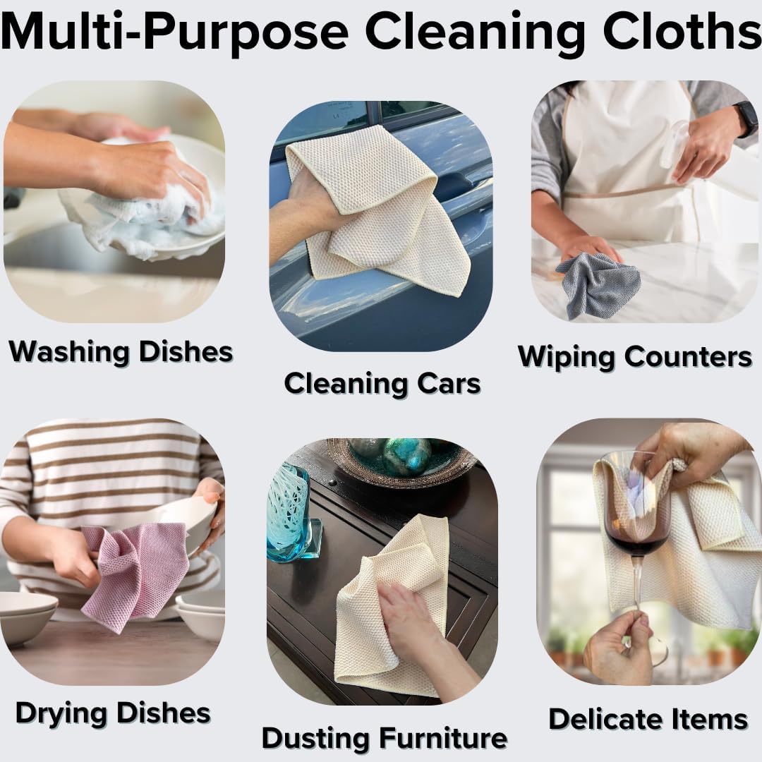 HYKE ber Cleaning Cloth All-pose ber Towels - 12 x 12 - Micro ber Cleaning Rags for House, en, Dust Rags for Dusting Furniture, Houseeping, Car Drying Towel