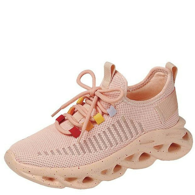 Women Trendy Light Weight Sneakers Knitted Upper Cross Training