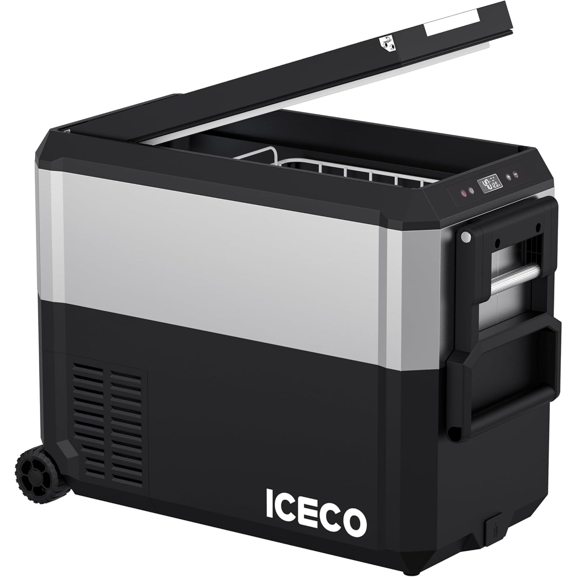 ICECO JP50 Pro 12 Volt Refrigerator, Portable Fridge Freezer, Electric Cooler with Secop Compressor, for Outdoor, Camping, 51.7 Quart, -4℉～68℉, DC/AC